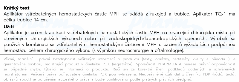 Surgiclean MPH aplikátor TQ1 délka 14cm