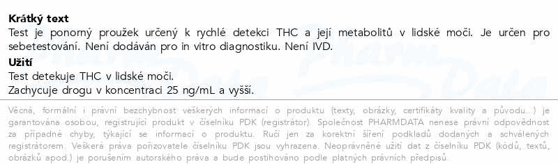 Test na marihuanu - THC z moči 2ks