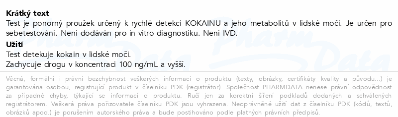 Test na kokain z moči 2ks