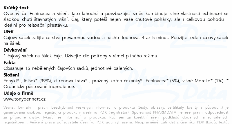 Higher Living ovoc.čaj Echinacea a višeň BIO15x2g