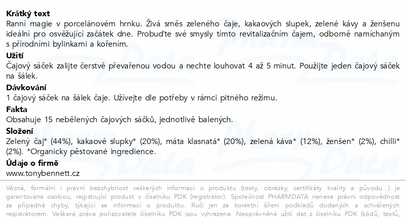 Higher Living zel.čaj Kouzelné ráno BIO 15x1.66g