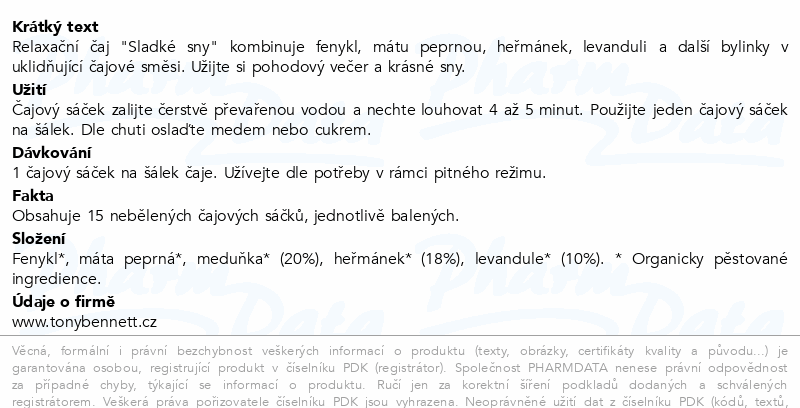 Higher Living čaj Sladké sny BIO 15x1.73g