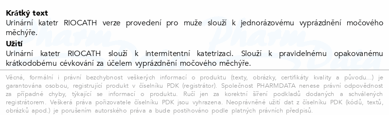 Urinární katetr RIOCATH-16 FR 1ks