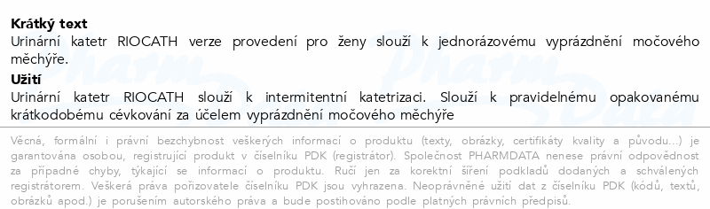 Urinární katetr RIOCATH-14 FR 1ks