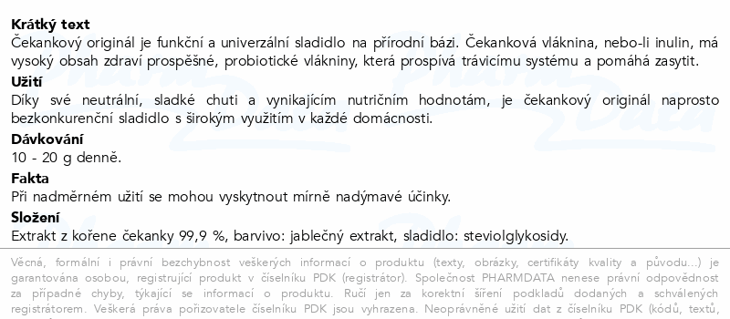 4Slim Čekankový Originál 350g
