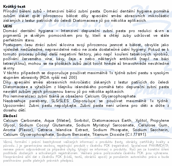 PRESIDENT zubní pasta White Plus intense 30ml