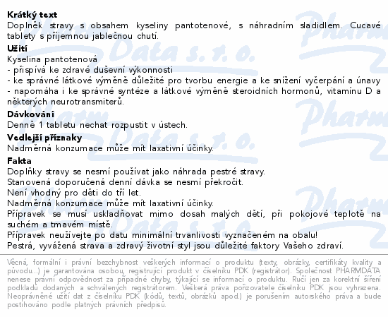 Panthenol 100 tbl.30 Generica
