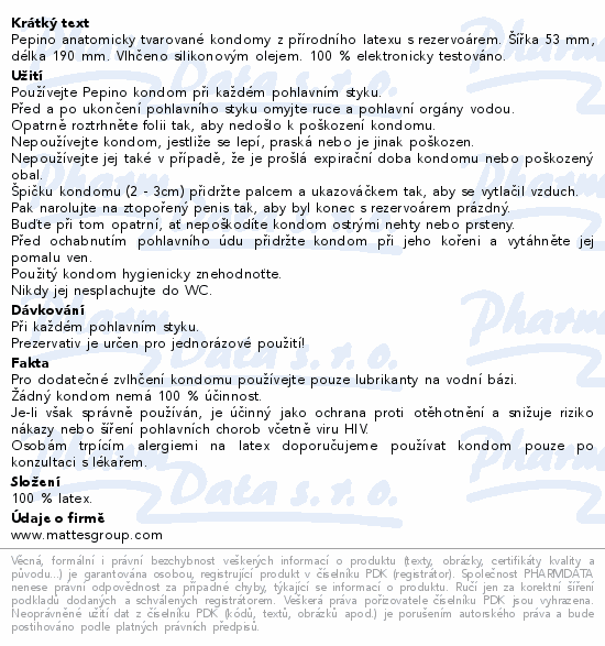 Pepino Classic prezervativ 12ks