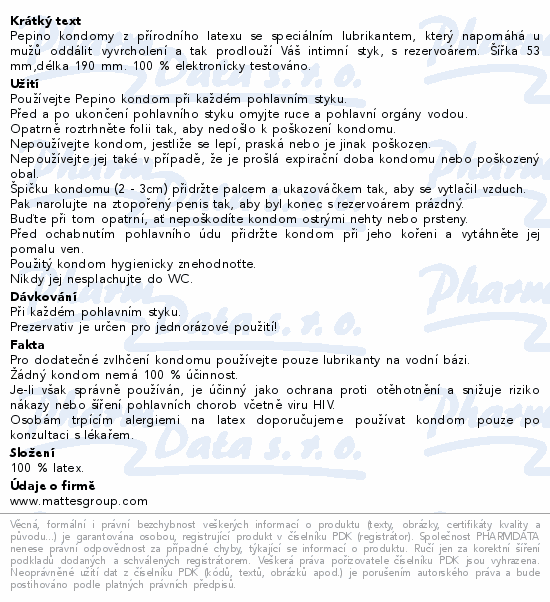 Pepino Long Action prezervativ 3ks