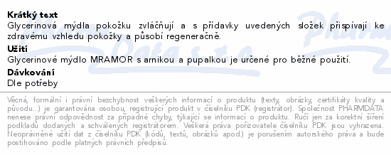 Glycerinové mýdlo MRAMOR s pupalkou a arnikou 100g