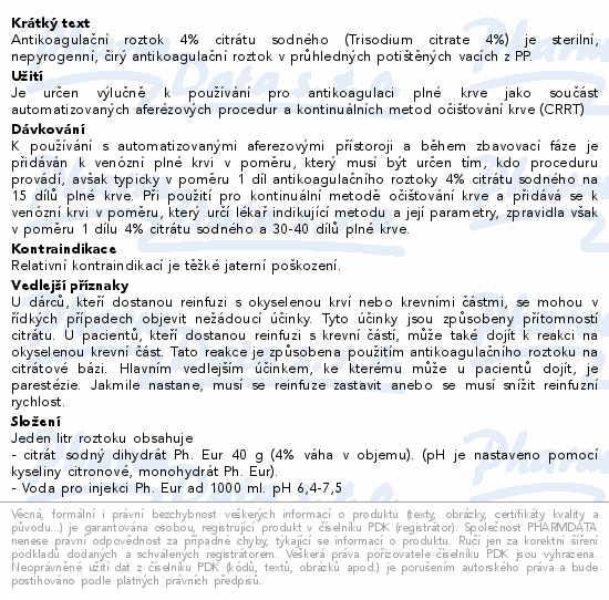 Natrium Citricum 4% 1000ml