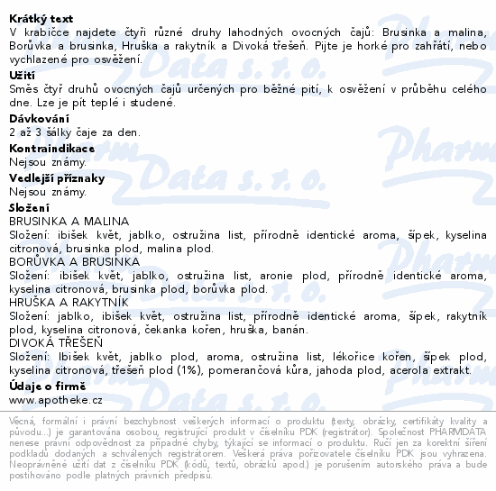 Apotheke Ovocný koktejl směs čajů 4v1 20x2g